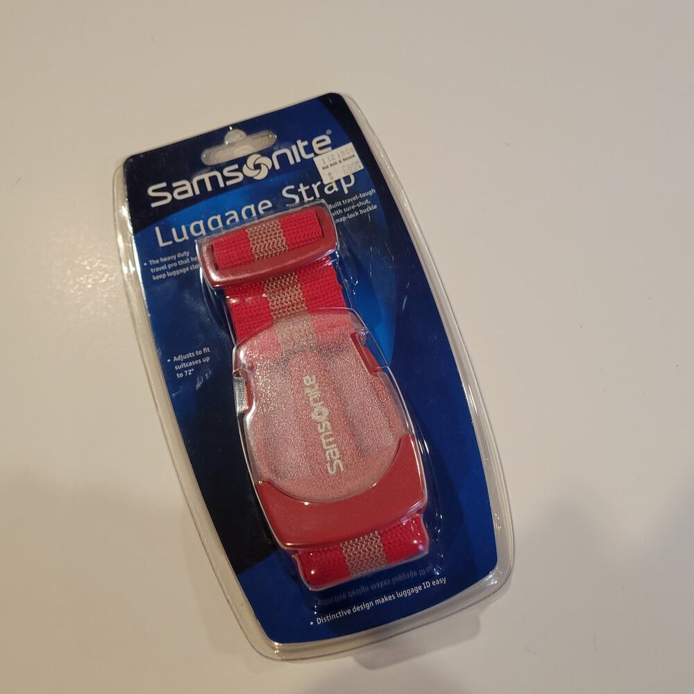 Vintage Red Samsonite Luggage Strap Heavy Duty Suitcase Travel New Old Stock